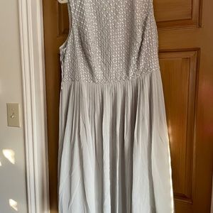 Geode 2x Grey Pleated Party Dress